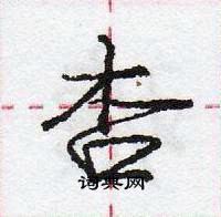 龐中華寫的硬筆行書杏