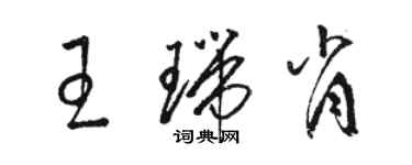 駱恆光王瑞肖草書個性簽名怎么寫