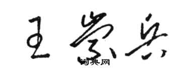 駱恆光王崇兵草書個性簽名怎么寫