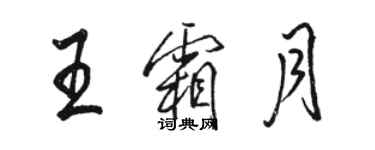 駱恆光王霜月行書個性簽名怎么寫