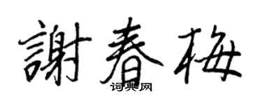 王正良謝春梅行書個性簽名怎么寫
