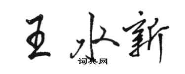 駱恆光王水新行書個性簽名怎么寫