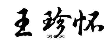 胡問遂王珍懷行書個性簽名怎么寫
