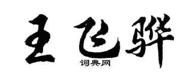 胡問遂王飛驊行書個性簽名怎么寫