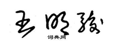 朱錫榮王明駿草書個性簽名怎么寫