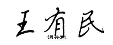 王正良王有民行書個性簽名怎么寫
