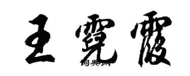 胡問遂王霓霞行書個性簽名怎么寫