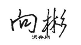 駱恆光向彬行書個性簽名怎么寫
