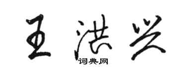 駱恆光王洪興行書個性簽名怎么寫