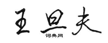 駱恆光王旦夫行書個性簽名怎么寫