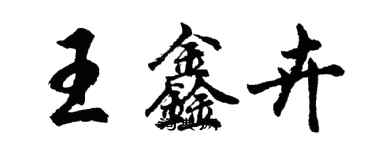 胡問遂王鑫卉行書個性簽名怎么寫