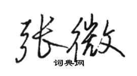 駱恆光張微行書個性簽名怎么寫