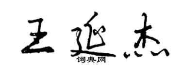 曾慶福王延傑行書個性簽名怎么寫