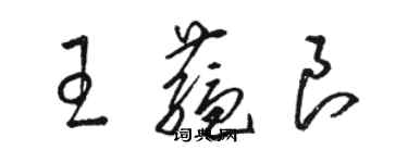 駱恆光王蘊良草書個性簽名怎么寫