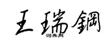 王正良王瑞鋼行書個性簽名怎么寫