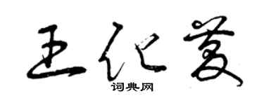 曾慶福王化慶草書個性簽名怎么寫