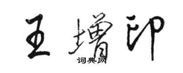 駱恆光王增印行書個性簽名怎么寫