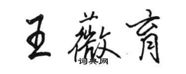 駱恆光王薇育行書個性簽名怎么寫