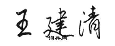 駱恆光王建清行書個性簽名怎么寫