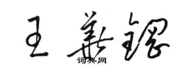 駱恆光王華鋼草書個性簽名怎么寫