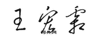 駱恆光王宏霜草書個性簽名怎么寫