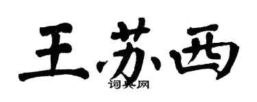 翁闓運王蘇西楷書個性簽名怎么寫