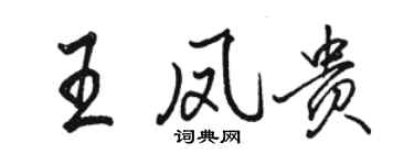 駱恆光王鳳貴行書個性簽名怎么寫
