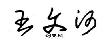 朱錫榮王文河草書個性簽名怎么寫