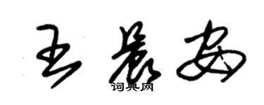 朱錫榮王晨安草書個性簽名怎么寫