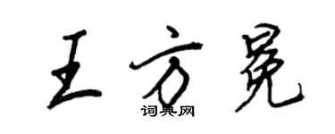 王正良王方冕行書個性簽名怎么寫