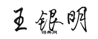 駱恆光王銀明行書個性簽名怎么寫