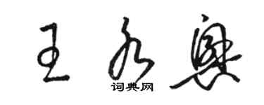 駱恆光王水興草書個性簽名怎么寫