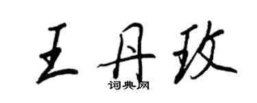 王正良王丹玫行書個性簽名怎么寫