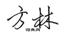 駱恆光方林行書個性簽名怎么寫