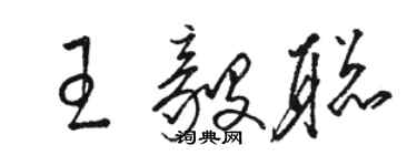 駱恆光王毅聰草書個性簽名怎么寫