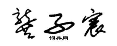 朱錫榮龔子宸草書個性簽名怎么寫