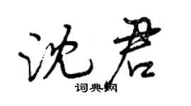 曾慶福沈君行書個性簽名怎么寫