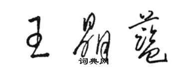 駱恆光王晶藍草書個性簽名怎么寫