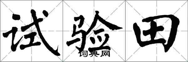 翁闓運試驗田楷書怎么寫