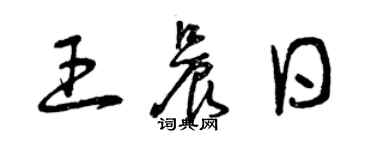 曾慶福王晨日草書個性簽名怎么寫