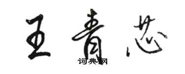 駱恆光王青芯行書個性簽名怎么寫