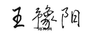 駱恆光王豫陽行書個性簽名怎么寫