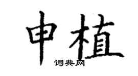 丁謙申植楷書個性簽名怎么寫