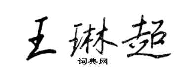 王正良王琳超行書個性簽名怎么寫