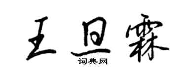 王正良王旦霖行書個性簽名怎么寫