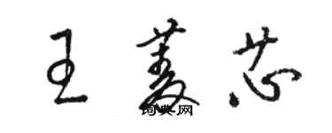 駱恆光王菱芯草書個性簽名怎么寫