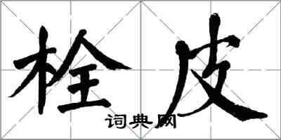 翁闓運栓皮楷書怎么寫