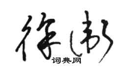 駱恆光徐衛草書個性簽名怎么寫