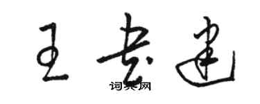 駱恆光王書建草書個性簽名怎么寫