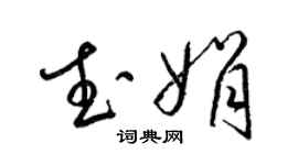 梁錦英武娟草書個性簽名怎么寫